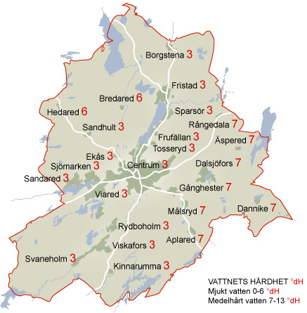 Vattnets hårdhet Borås